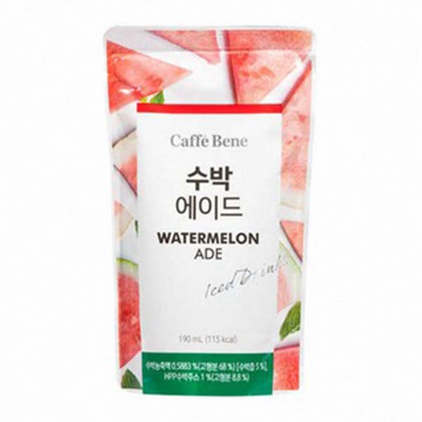 Trà Dưa Hấu CAFFEBENE WATERMELON ADE ICE DRINK - Hộp 10 gói x 190ml/gói