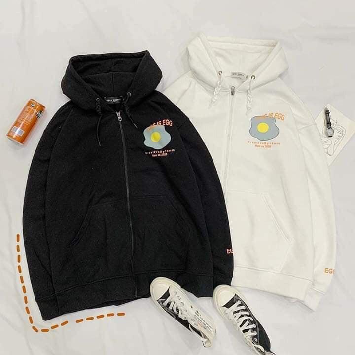 Áo Khoác Hoodie Nỉ Ngoại EGG 2 Màu