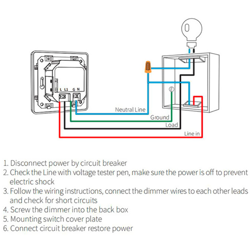 Công Tắc Dimmer Zigbee Tuya Tăng Giảm Độ Sáng Đèn Hình Vuông ZDM01 (Hỗ trợ Home Assistant)