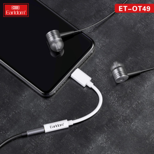 Earldom Jack Chuyển Đổi Âm Thanh Tai Nghe ET-OT49 Ligning 3.5 mm Cho Iphone - Hàng Chính Hãng