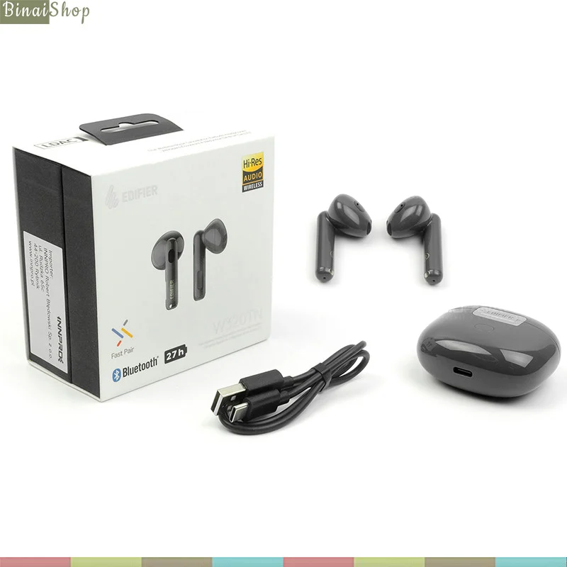 Edifier W320TN - Tai Nghe Nhét Tai Bluetooth 5.3, ANC, Hi-Res Audio Wireless, Chống Nước IP54, Sử Dụng 27 Giờ - Hàng chính hãng