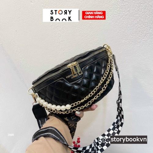 Túi xách nữ đeo chéo trần chỉ bao bụng Ngọc STORYBOOK