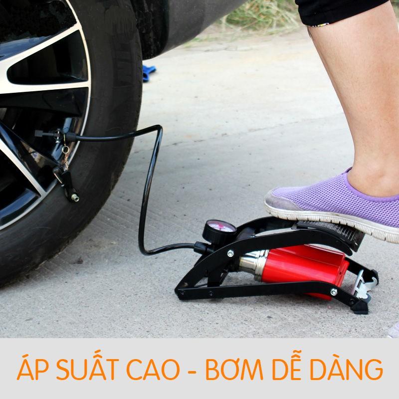 Bơm Đạp Chân Mini 1  Dùng Cho Ô Tô Xe Máy JC 702A