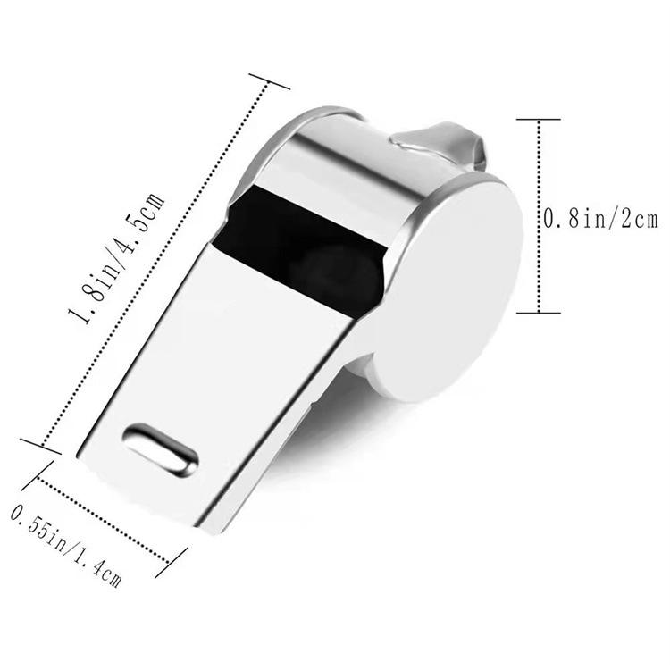 2 chiếc còi thép không gỉ với dây buộc để đi bộ đường dài ngoài trời cắm trại sống sót khẩn cấp