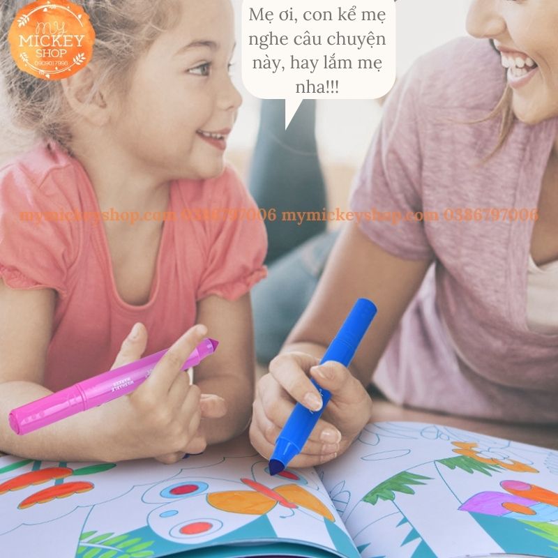 Tranh tô màu 2 chủ đề chính hãng Mideer Drawing Color cho bé học vẽ từ 3 4 5 tuổi