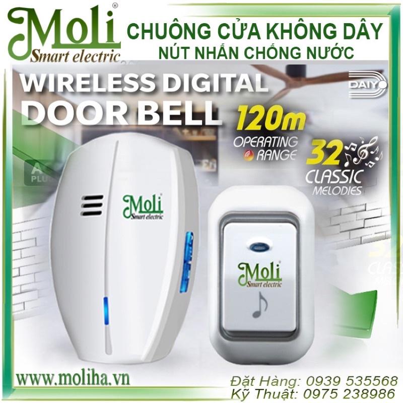 BỘ CHUÔNG CỬA MOLI 2 NÚT NHẤN 1 CHUÔNG