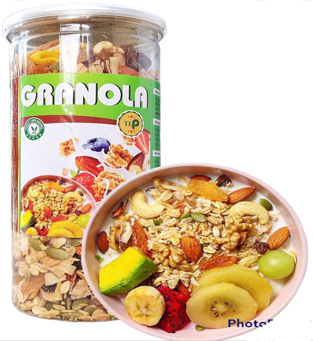 (combo 2 hộp) NGŨ CỐC GRANOLA MIX NHIỀU LOẠI HẠT DINH DƯỠNG GIẢM CÂN HIỆU QUẢ LOẠI 1 - MỖI HỘP 500G