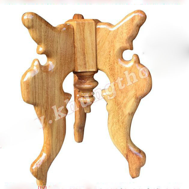 Chò gỗ 3 chân đặt đĩa trái cây thờ cúng Bộ Chò Gỗ Gõ 30cm - 35cm - 40cm