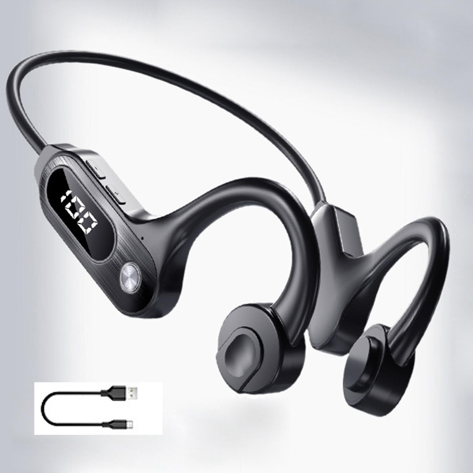 Conduction Headphones LED Wireless Earphone for Running Workout Fitness