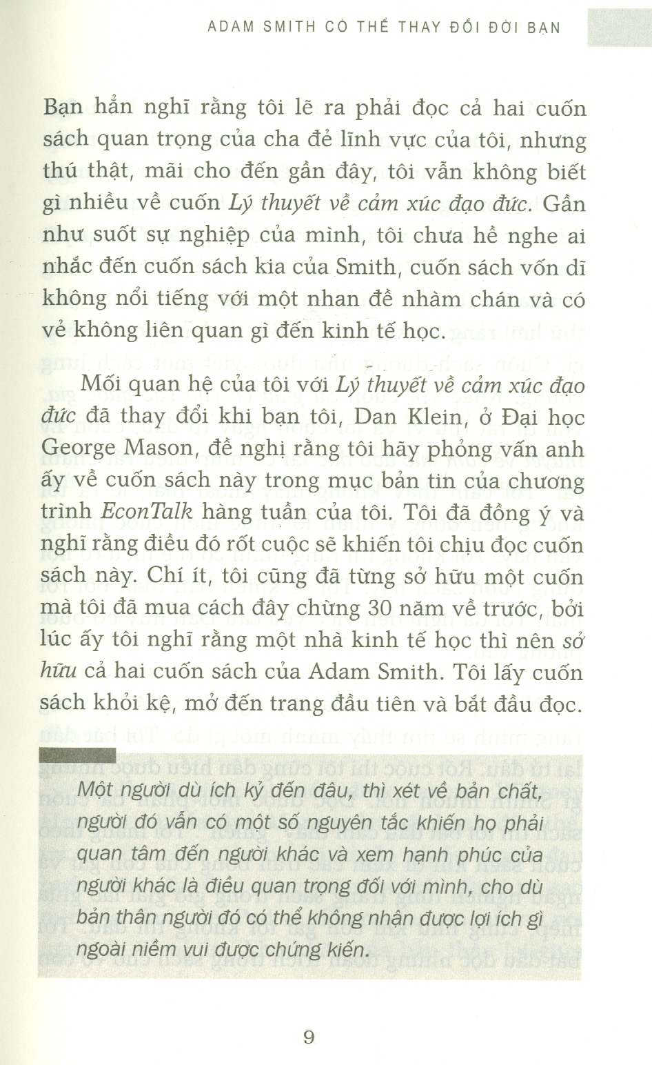 Adam Smith Có Thể Thay Đổi Đời Bạn