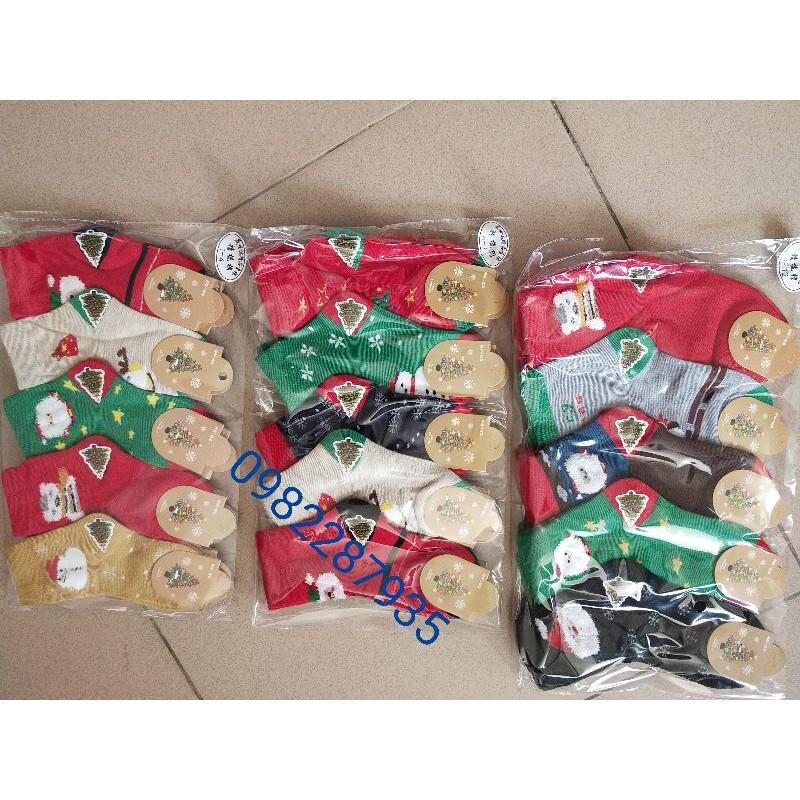 set 10 đôi tất noel trẻ em