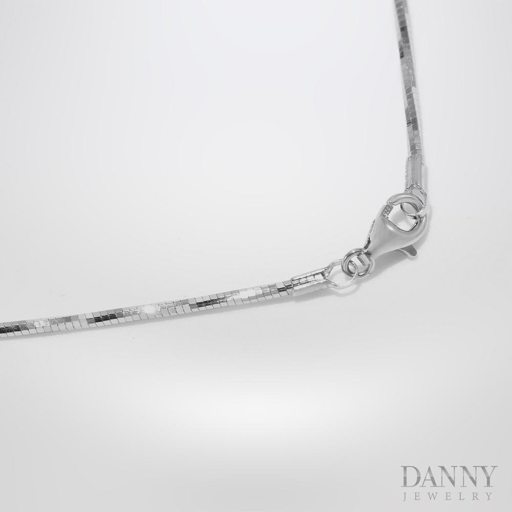 Kiềng Đeo Cổ Nữ Chất Liệu Bạc 925 Cao Cấp Xi Bạch Kim Sang Trọng 46 cm by Danny Jewelry PI4G0007