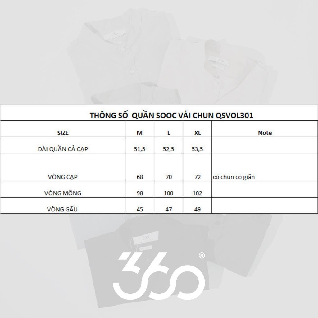 Quần short nam cạp chun 360 BOUTIQUE vải mềm có dây rút - QSVOL301