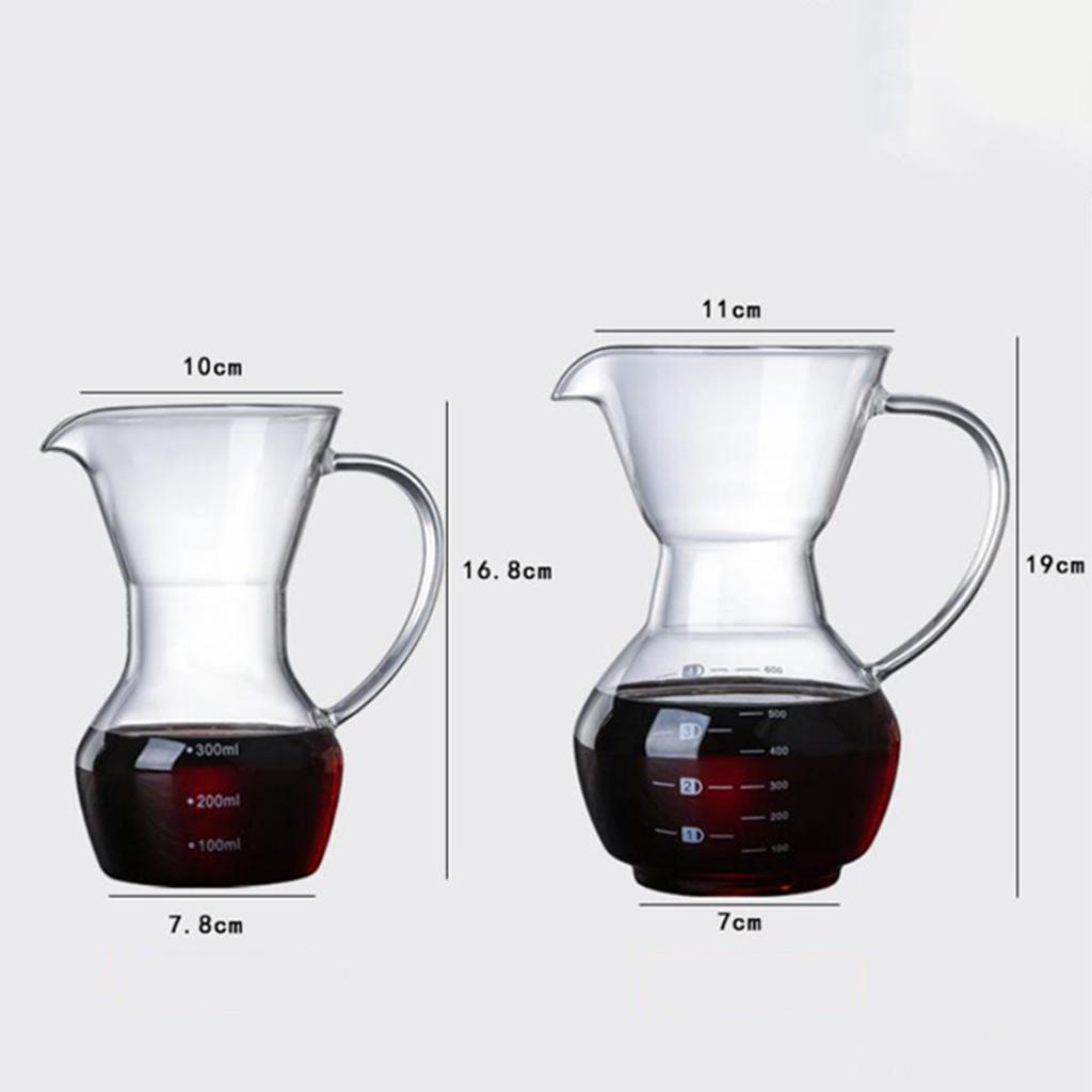 Pour Over Coffee Maker Glass Coffee Drip Kettle Coffee Brewing Tool