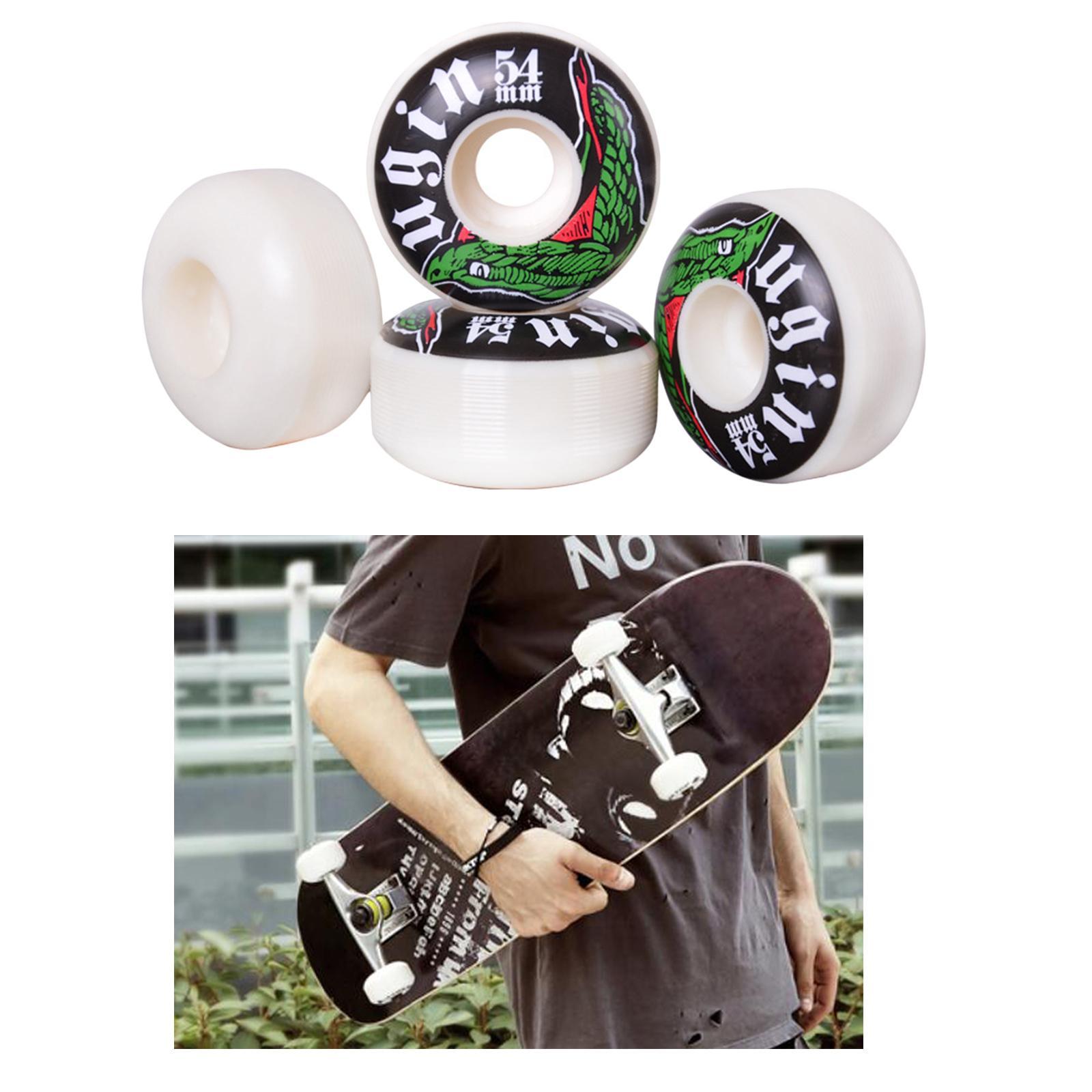 4Pcs PU Skateboard Wheels 54x32mm Longboard Skate Board Roller Wheel