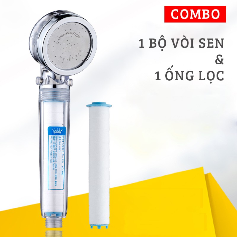 Đầu Vòi Sen Tắm Tăng Áp Lực + Lọc Nước YC.300