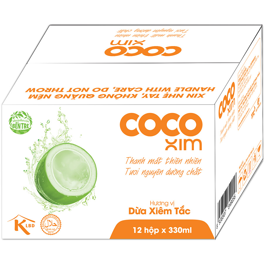 Thùng 12 Hộp Nước Dừa Cocoxim Tắc