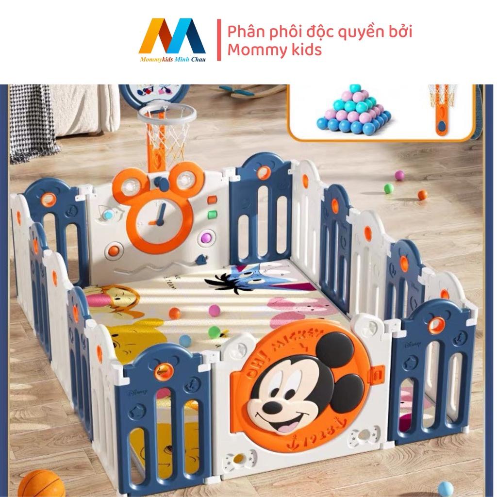 Quây cũi nhựa MommyKids Minh Chau - Gấp gọn tặng thảm, 100 quả bóng nhựa , bảo hành 1 năm