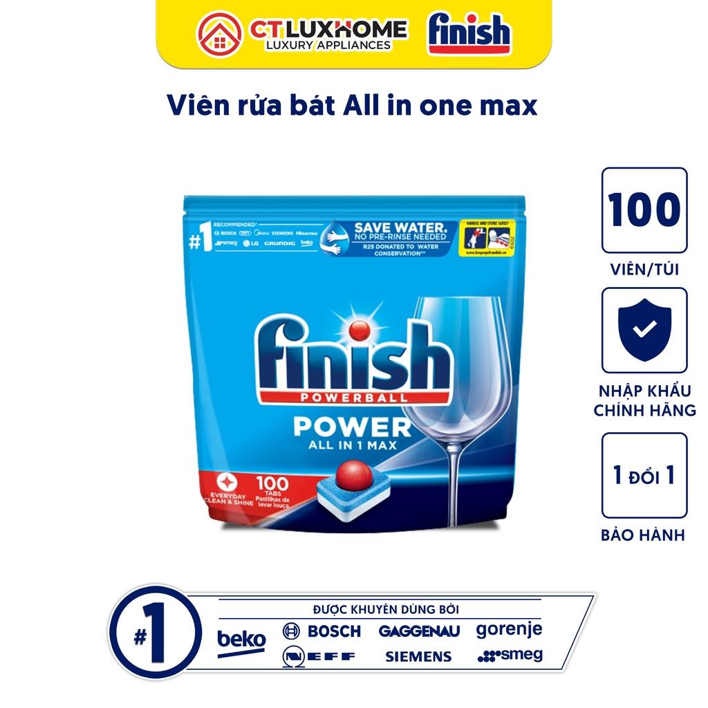 Viên rửa chén bát Finish All in one max 100 viên