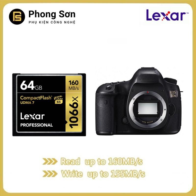 Thẻ nhớ CF Lexar 64GB Pro 1066X 160MB/s - cho máy ảnh chuyên nghiệp, tốc độ cao (Đen, Vàng) - HÀNG CHÍNH HÃNG