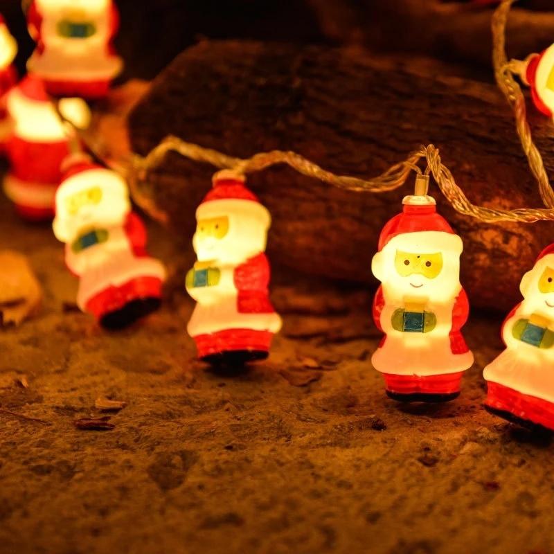 Dây đèn LED 10/20 bóng hình ông già Noel trang trí Giáng Sinh