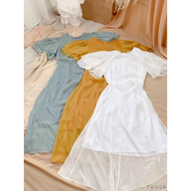 Đầm dự tiệc nhún eo tay bèo siêu xinh Sisi Dress