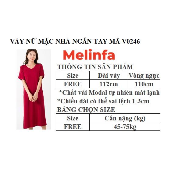 Váy nữ, đầm nữ ngắn tay chất vải Modal tự nhiên mát lạnh kiểu dáng basic freesize mã V0246