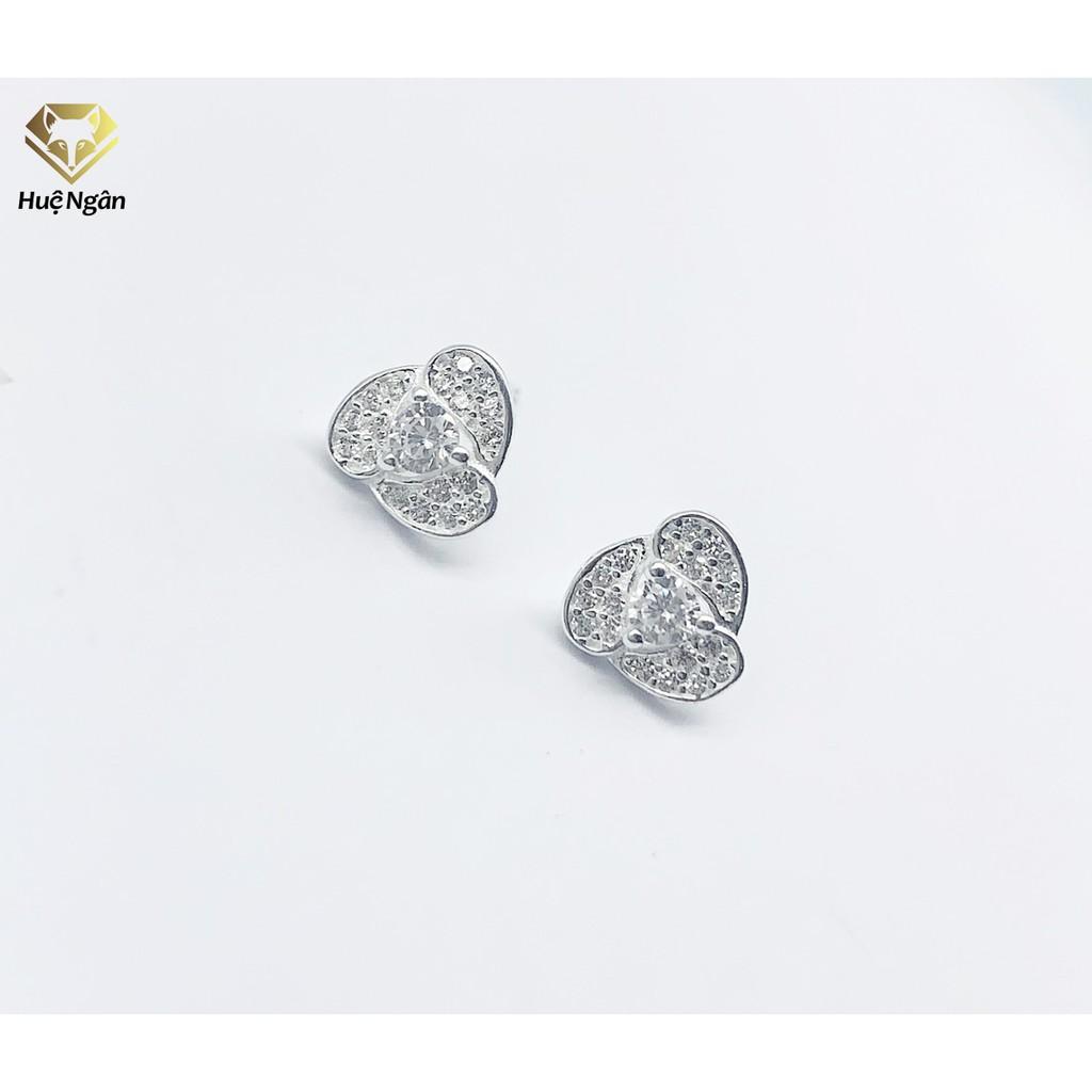 Bông tai bạc Ý 925 Huệ Ngân - Cỏ Ba Lá RYE140866