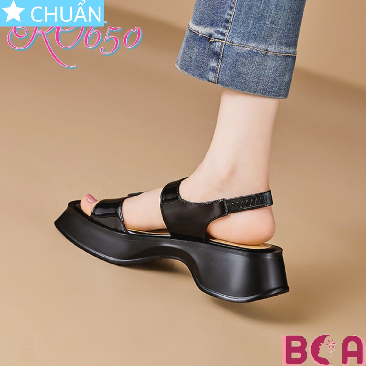 Dép Cao Gót 4 phân RO650 ROSATA tại BCASHOP Đế Cao Su Êm Ái, Thiết Kế Độc Đáo và Hiện Đại, Phong Cách