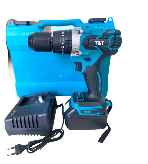 Máy Khoan Pin 198v bộ 1 pin Không Than Có Búa, Pin 10 CELL AutoLock 13 Ly - Bắt Vít