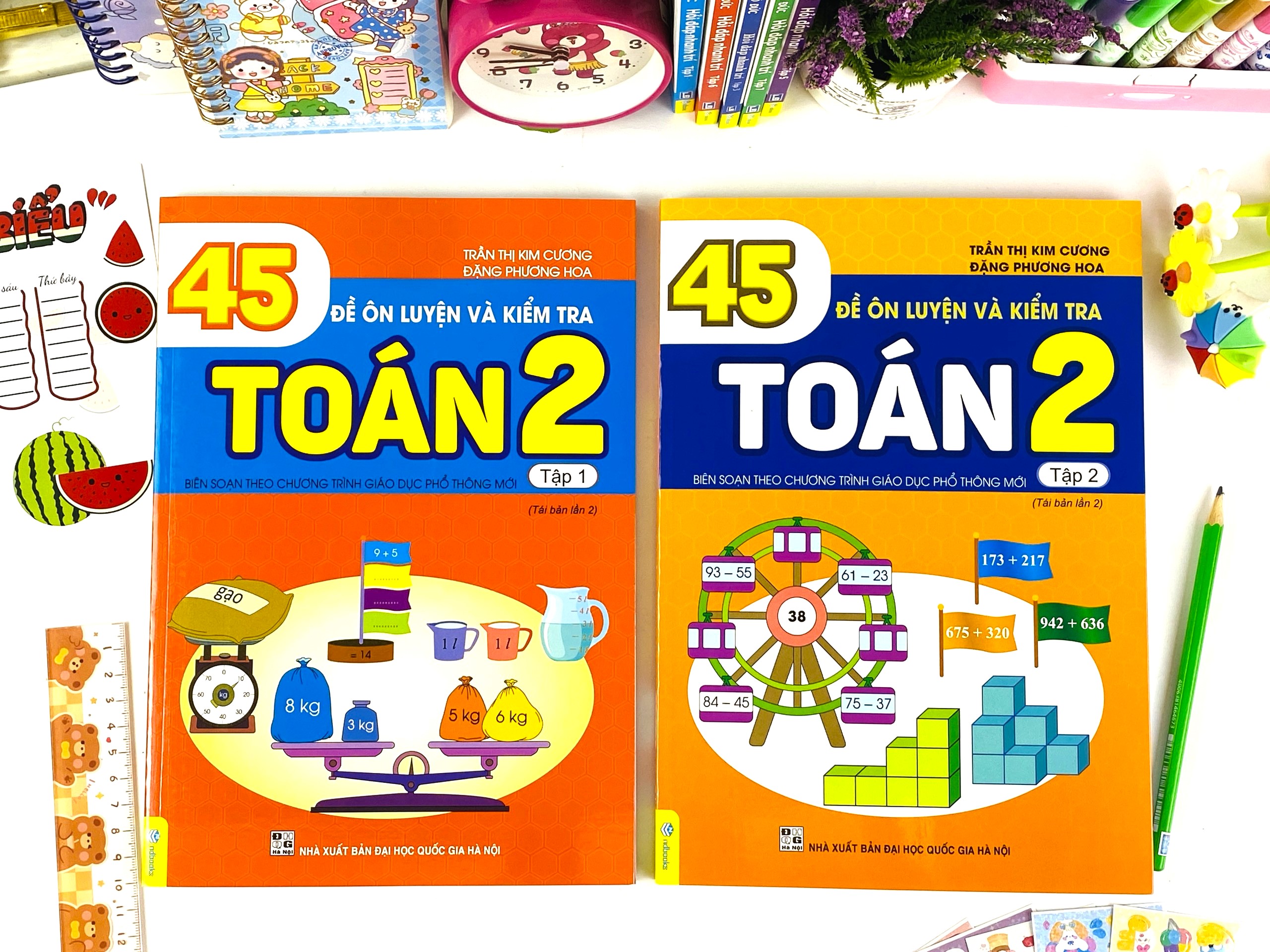 Sách - 45 Đề Ôn Luyện Và Kiểm Tra Toán 2  - Biên Soạn Theo Chương Trình Giáo Dục Phổ Thông Mới - ndbooks