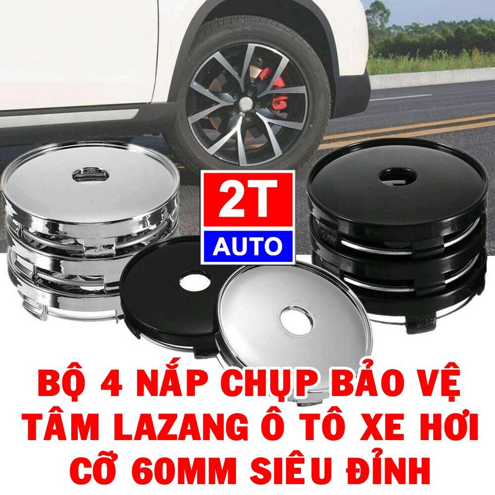 BỘ 4 NẮP CHỤP TÂM LAZANG MÂM XE HƠI Ô TÔ 60MM - MÀU BẠC- CHỤP BẢO VỆ LAZANG XE HƠI SKU 258