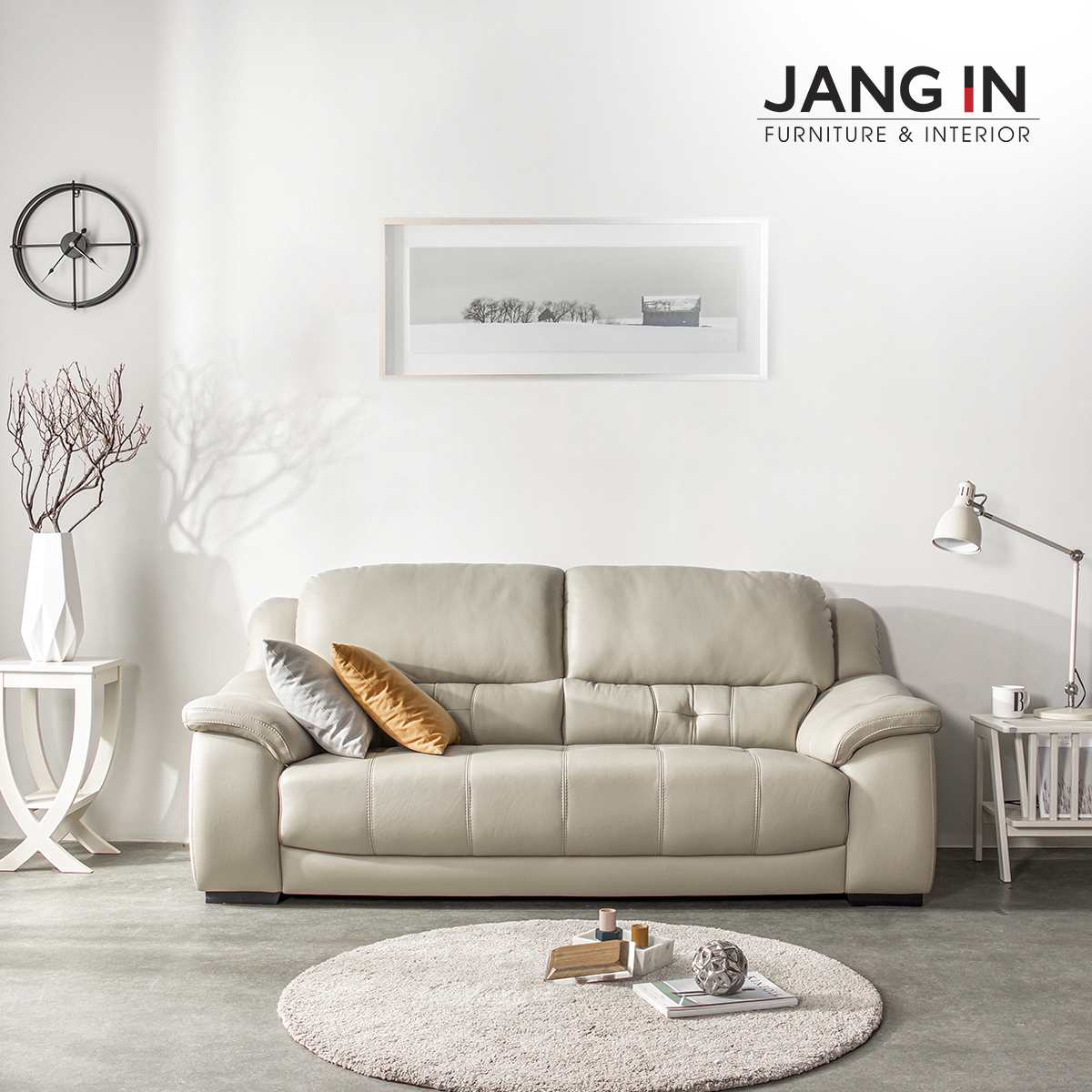Sofa Ellis 3 Chỗ Ivory  Jang In 1603200001-01