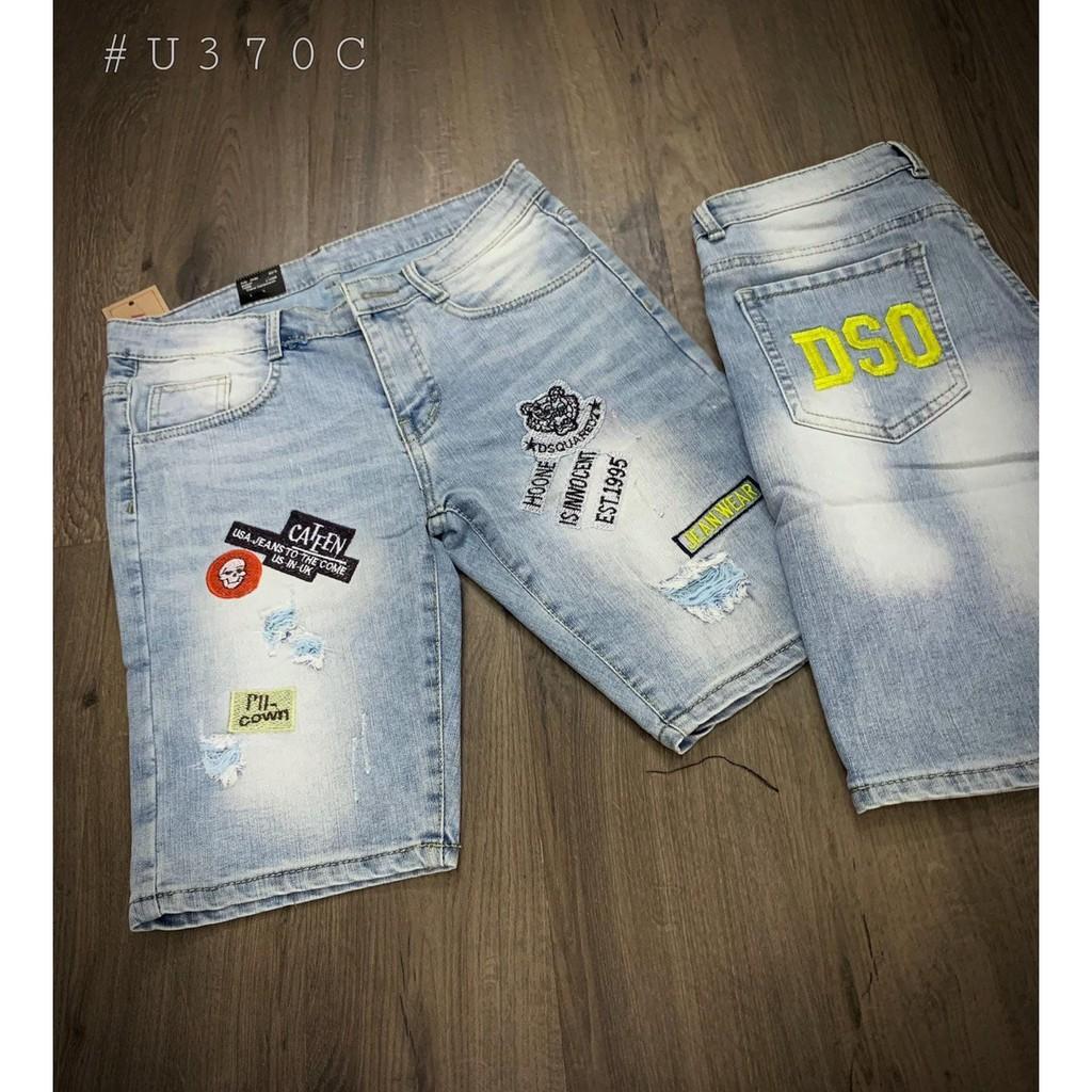 Quần Short Nam chất Jean co dãn Màu xanh, Quần Đùi Nam Phong Cách Trẻ Trung MuradFashion MS23096