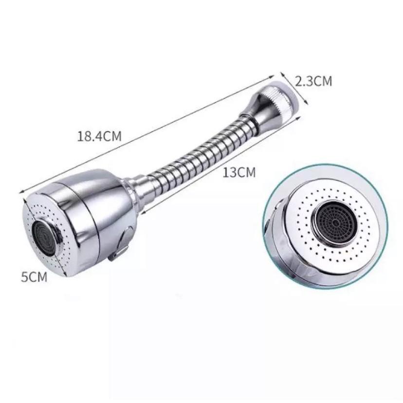 Dây Nối Đầu Vòi Nước Tăng Áp Có Nút Điều Chỉnh Xoay 360 2 chế độ nước chảy dây inox dài.
