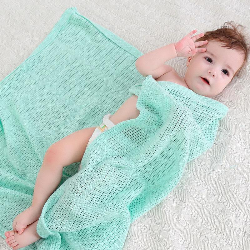 Chăn Bộ bé Cotton Đan Siêu Mềm Trẻ Em Tháng Chăn Sơ Sinh Đầm Trẻ Sơ Sinh Quấn Tắm Bé Gái Bé Trai Xe Đẩy Bao Inbakeren