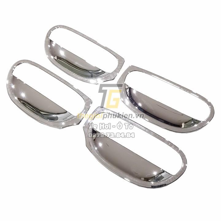 Bộ ốp tay nắm, hõm cửa xe Mitsubishi Attrage mạ Crom
