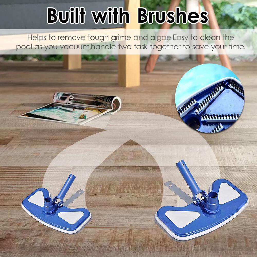 Half Moon Pool Vacuum Head Inground Above Ground Swimming Pool Vacuum Brush Head Spa Vacuum Attachment with Weighted