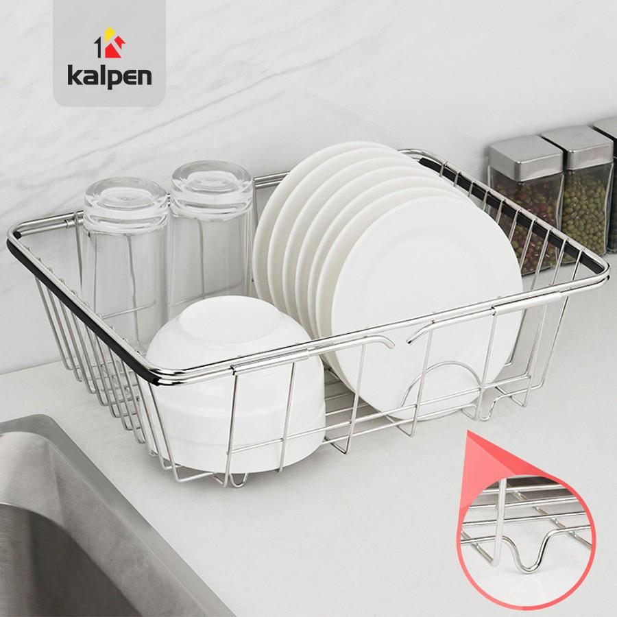 Rổ Gác Bồn INOX 304 Cao Cấp Có Thể Co Rút Điều Chỉnh Độ Dài Thông MinhKBRK33 Hàng Chính Hãng KALPEN-GIA DỤNG ĐỨC