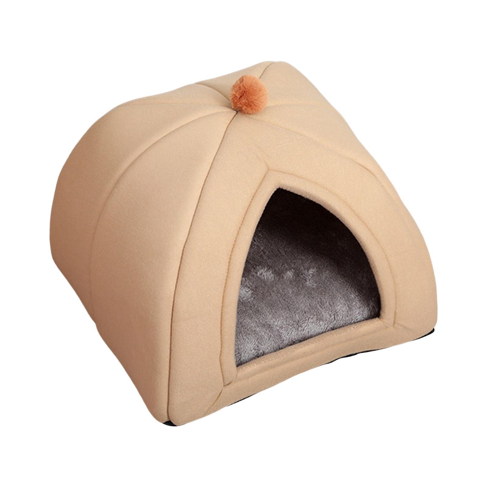 2x Cat Warm House Dog Tent Sleeping Hut Calming Cave Pet Bed