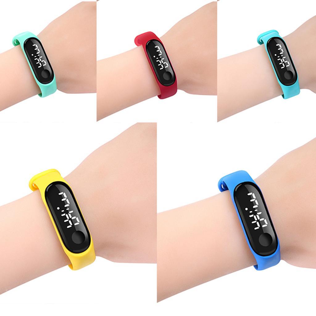 LED Digital Watch  Screen Silicone Strap Wristwatch