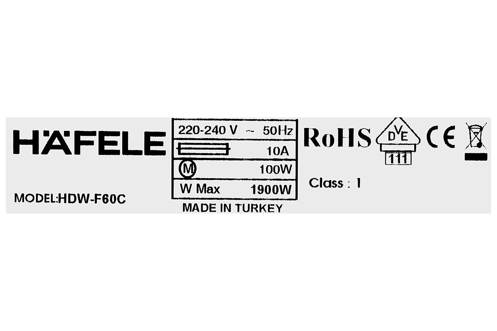 Máy rửa chén độc lập Hafele HDW F60C - Hàng chính hãng (533.23.200)