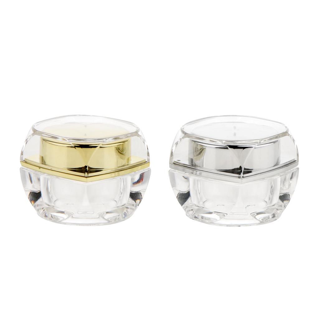 2pcs Empty Cream Lotion Case Jars Pot Body Cream Containers Refillable 5g