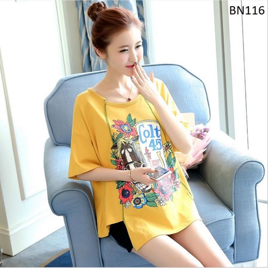Bộ đồ ngắn mặc bầu thiết kế sang chảnh, chất liệu cao cấp  BN116
