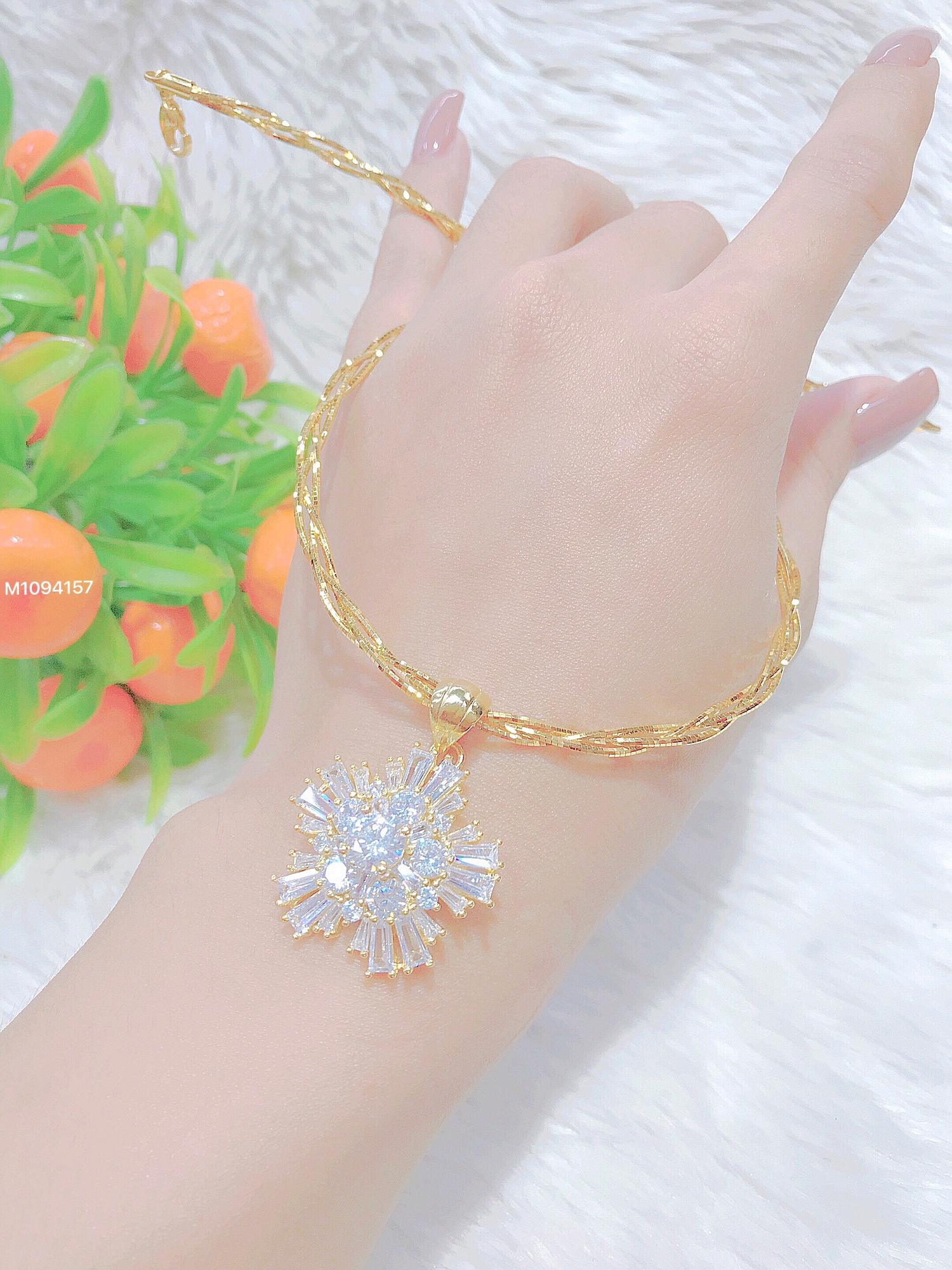 Kiềng bính mềm mặt xoàn mạ 18k cao cấp P242
