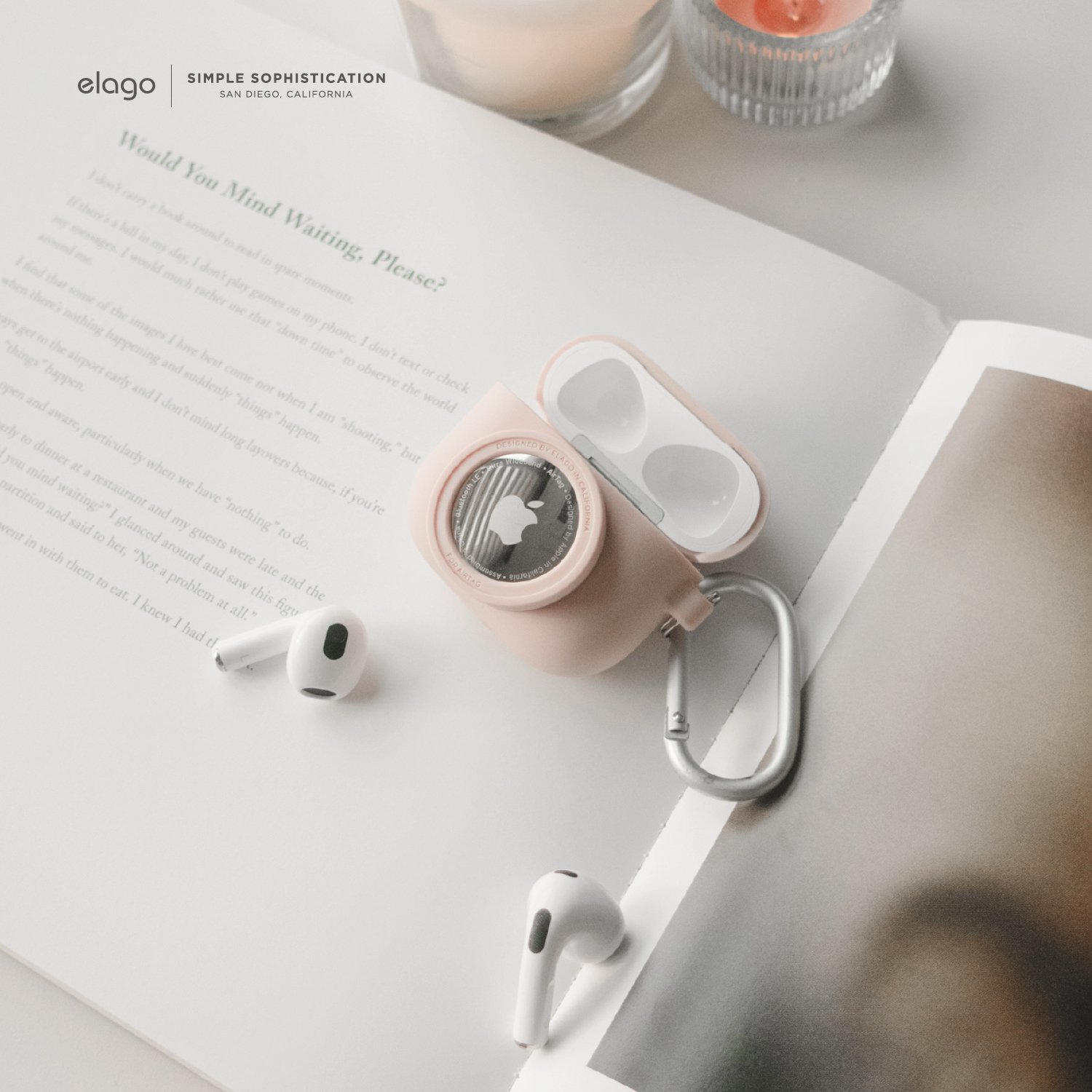 Ốp tai nghe Elago Snapshot cho Airpods 3 &amp; AirTag - Hàng chính hãng