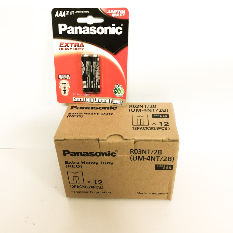 1 hộp 12 vỉ pin đũa đen AAA NEO Panasonic R03NT/2B-V(Hàng chính hãng)