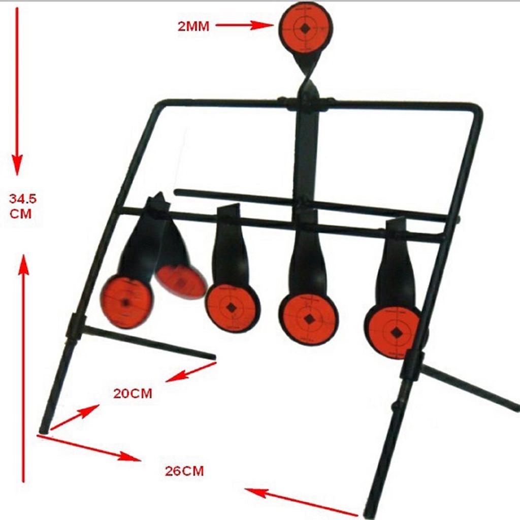 5 Targets Self Resetting Spinning Target Metal Target Stand