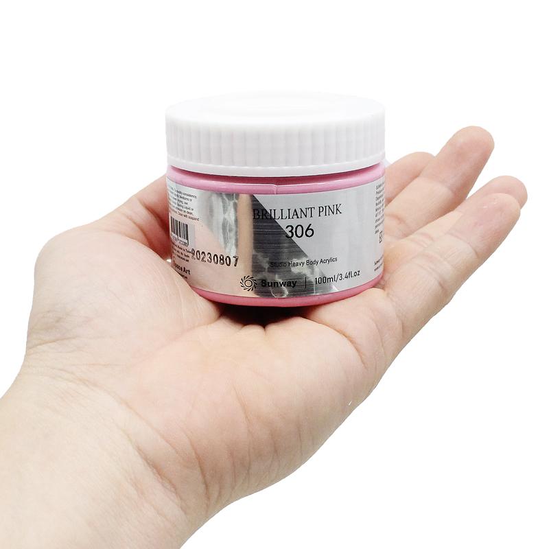 Tuýp Màu Vẽ Acrylic 100 ml - Sunway No.306 - Brilliant Pink
