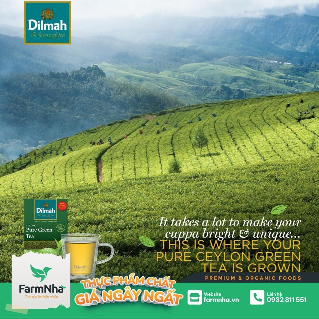 Trà Dilmah All Natural Green Tea Pure Green (Trà xanh tinh khiết) túi lọc 30g 20 túi x 1,5gr - Đóng gói riêng từng túi giữ hương vị tuyệt vời